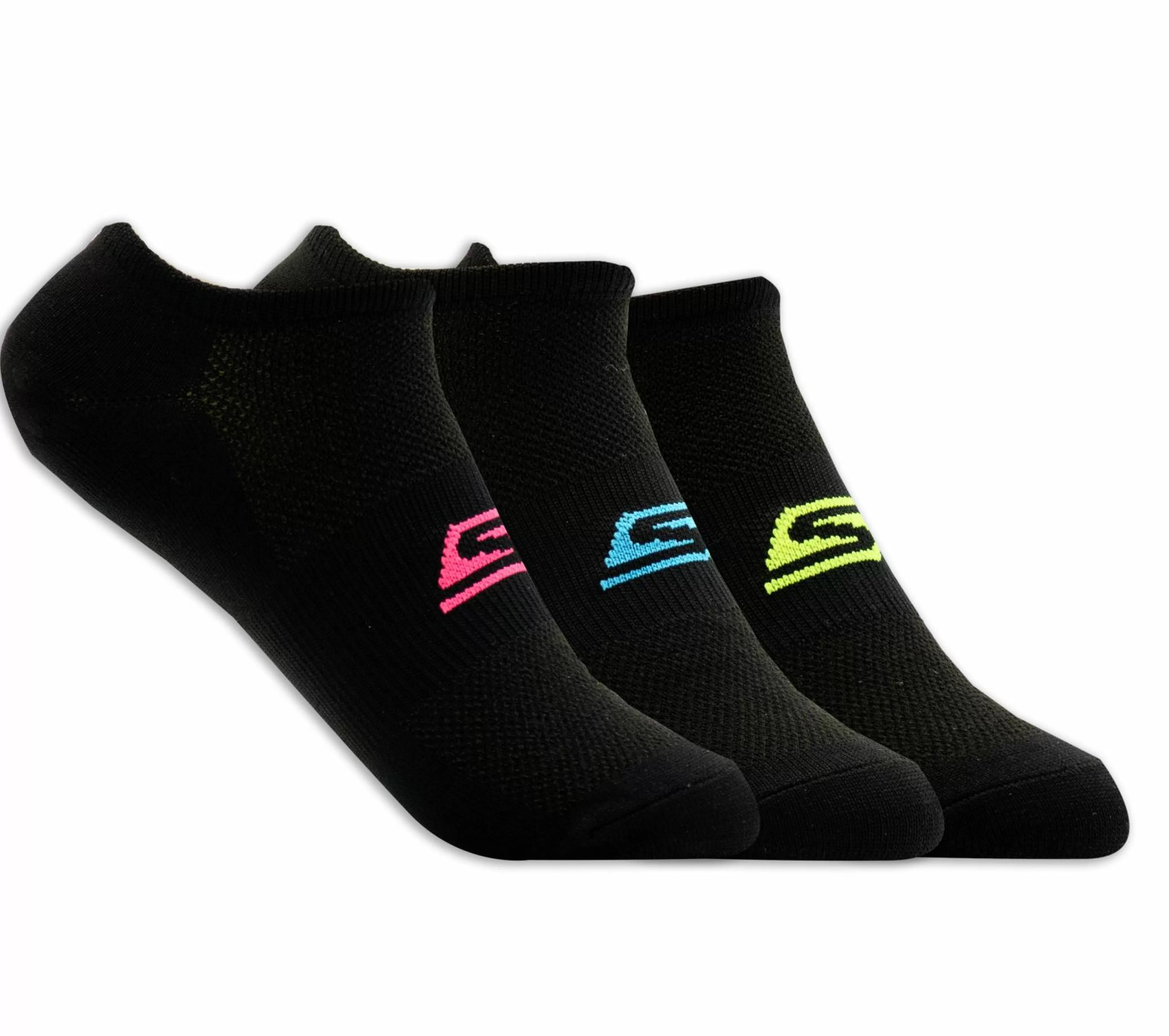 3 Pack No Show Stretch Socks*SKECHERS Fashion