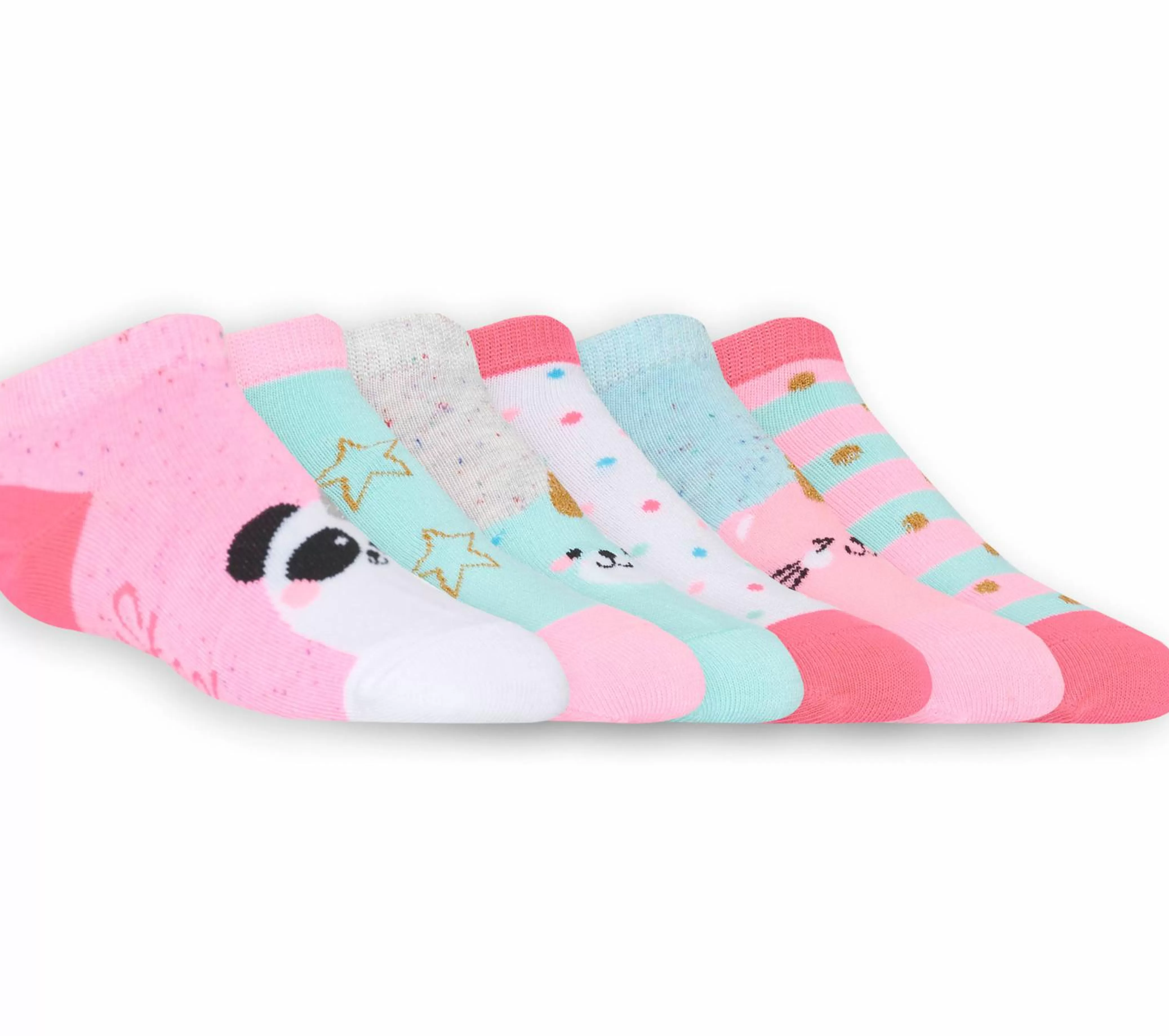 6 Pack Low Cut Cute Socks*SKECHERS Sale