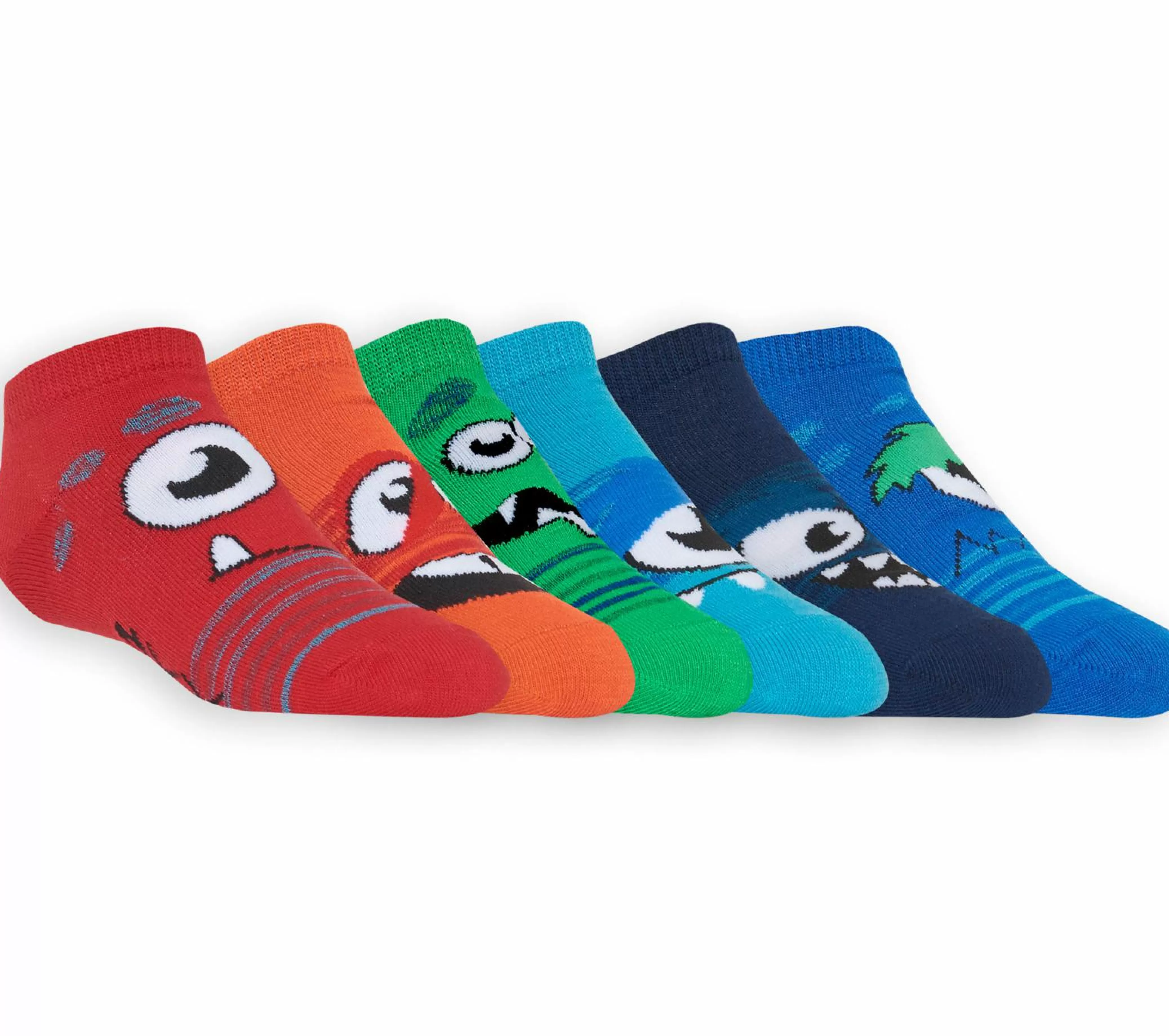 6 Pack Low Cut Monster Socks*SKECHERS Sale