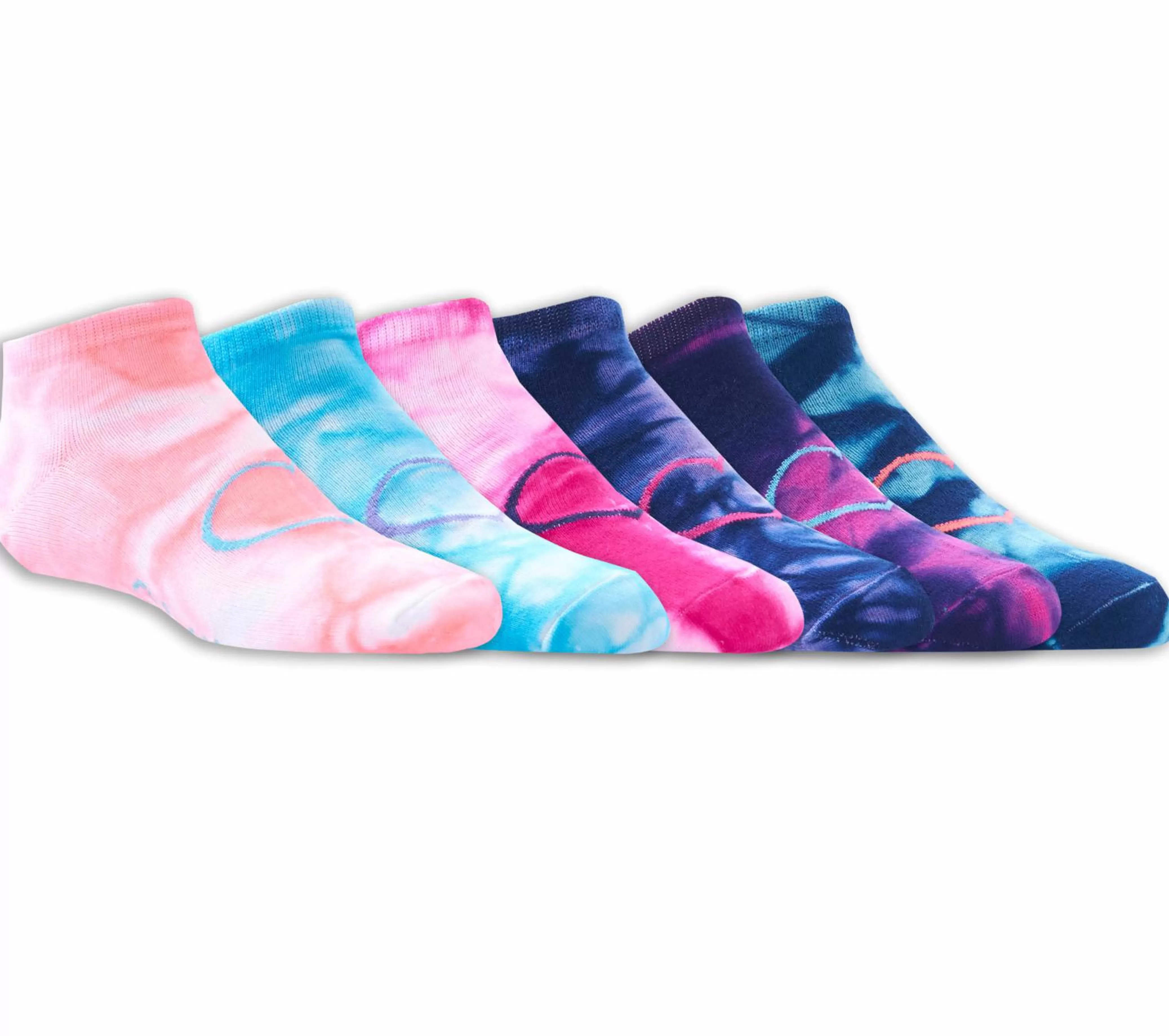 6 Pack Low Cut Tie-Dye Socks*SKECHERS Online