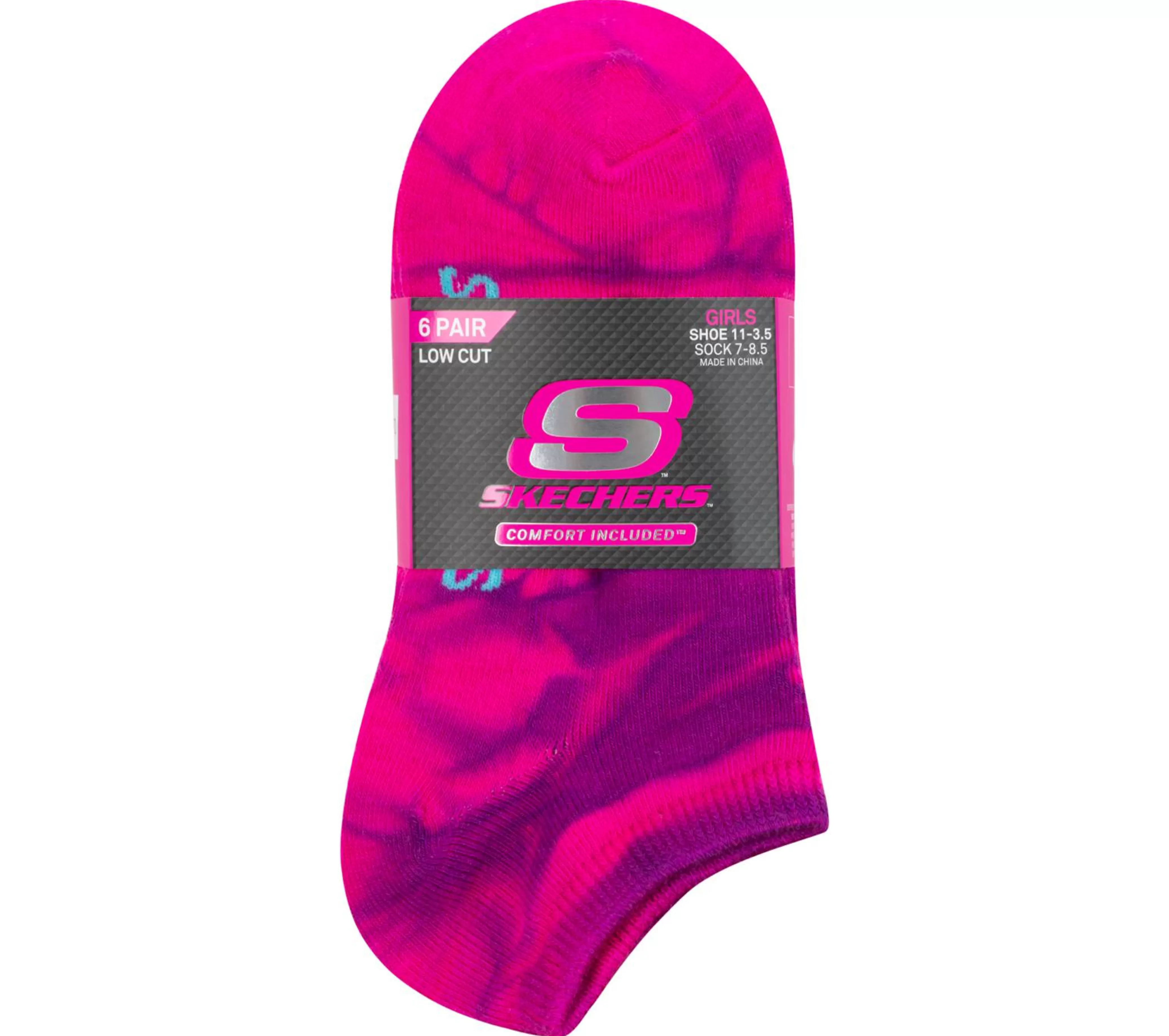 6 Pack Tie Dye Sport Fashion Socks*SKECHERS Shop