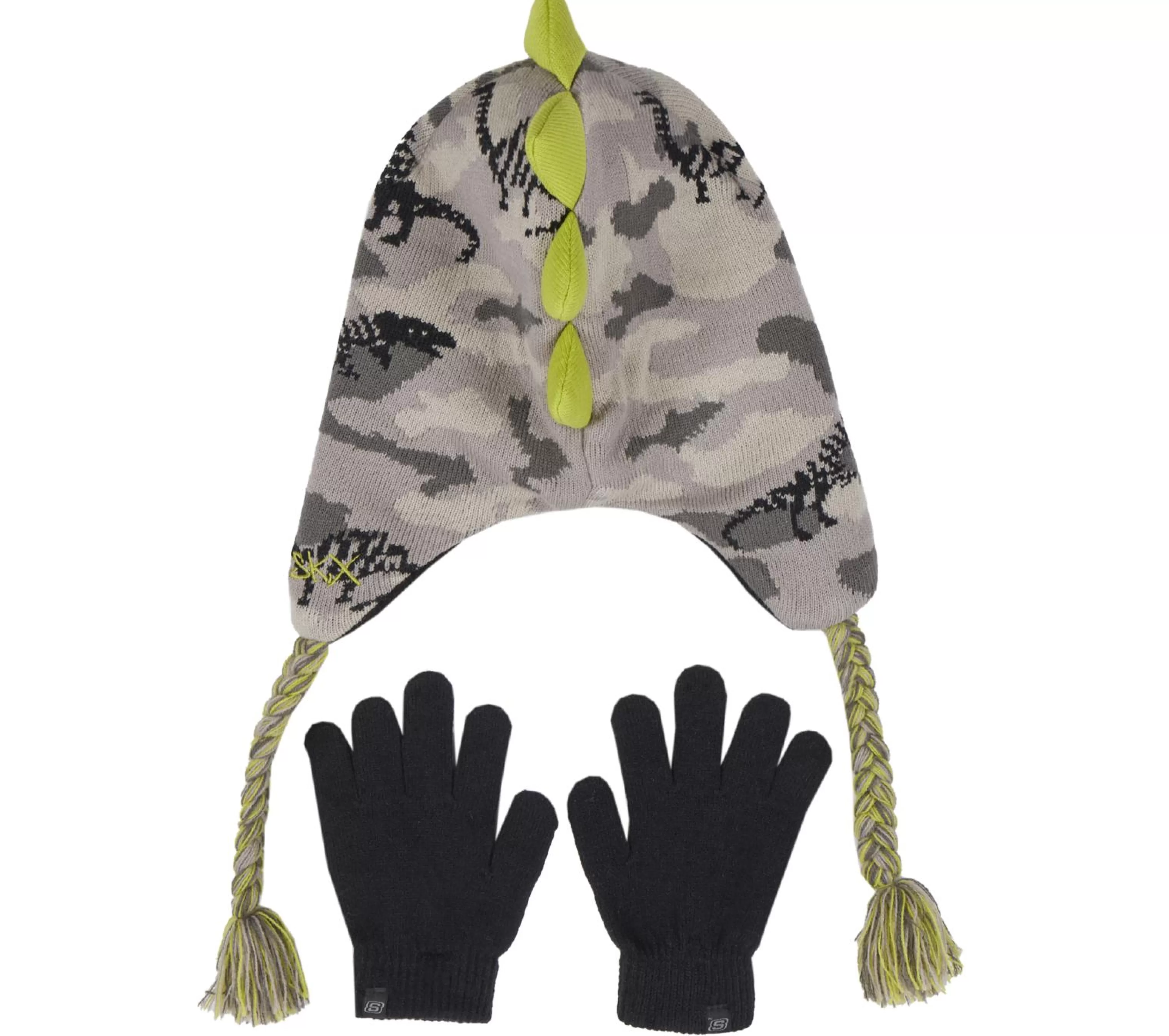 Dino Camo Jacquard Hat And Glove Set*SKECHERS Cheap