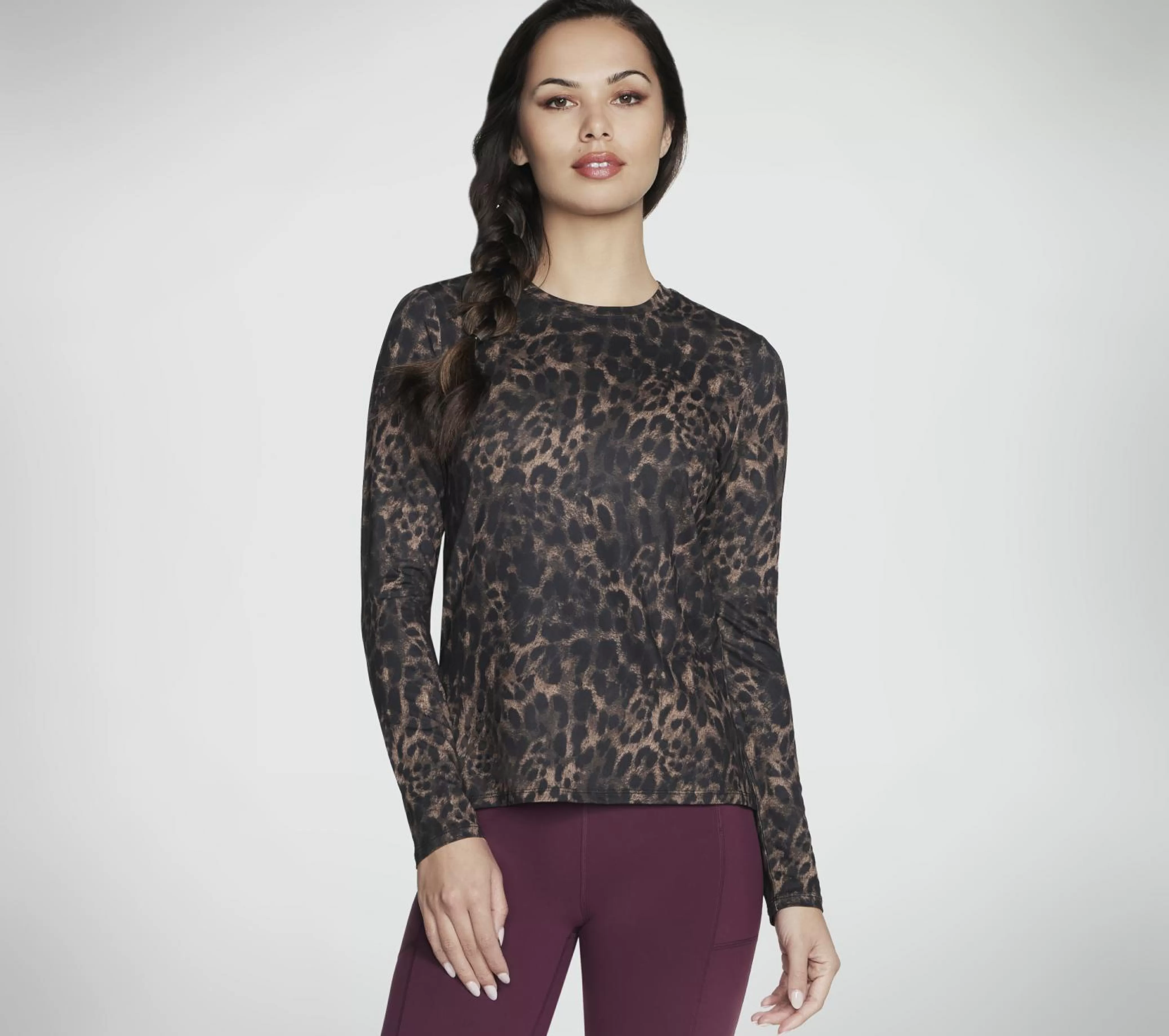 GO DRI Serene Cheetah Long Sleeve*SKECHERS Discount