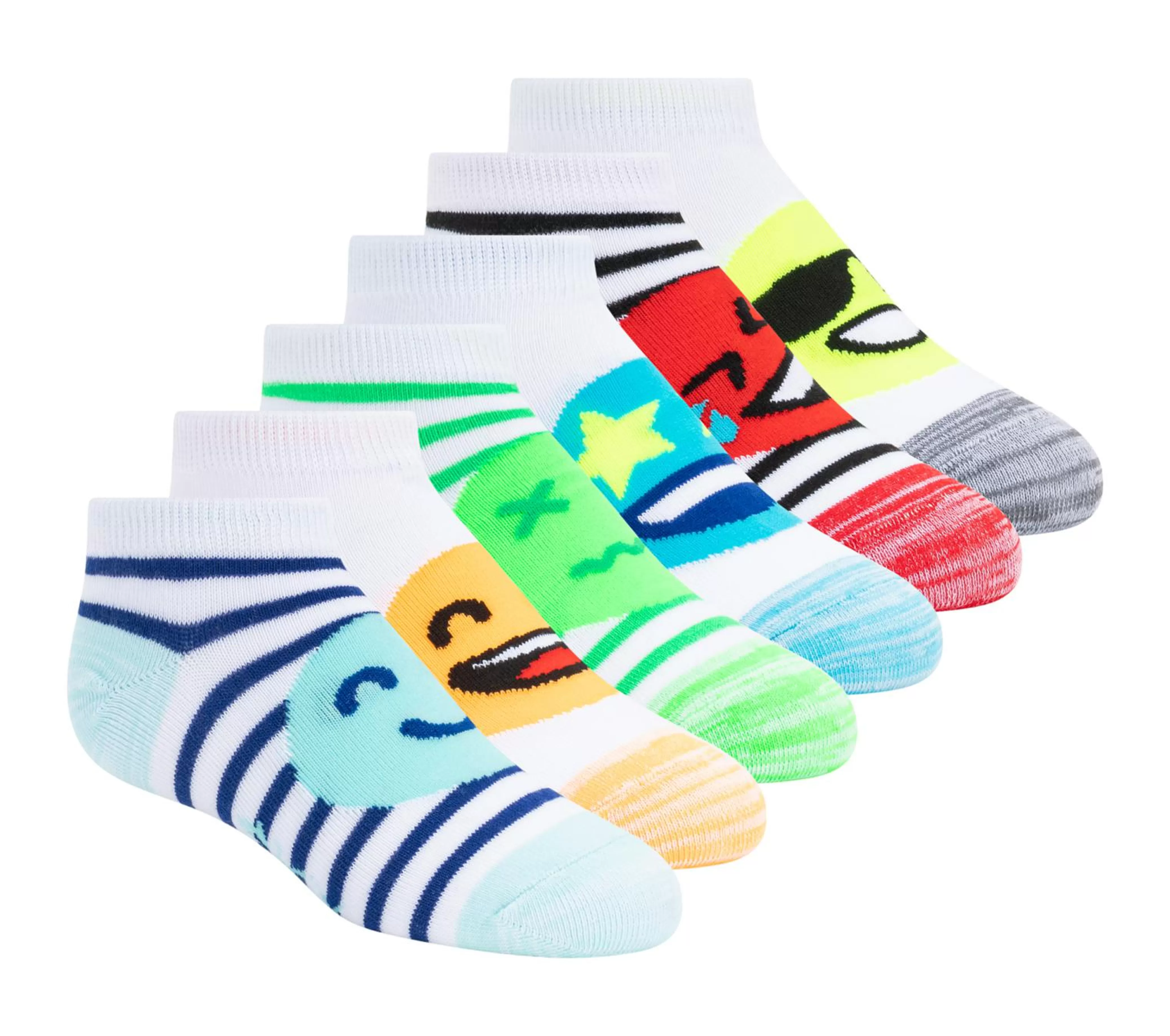 Lowcut Emoticon Socks - 6 Pack*SKECHERS Discount