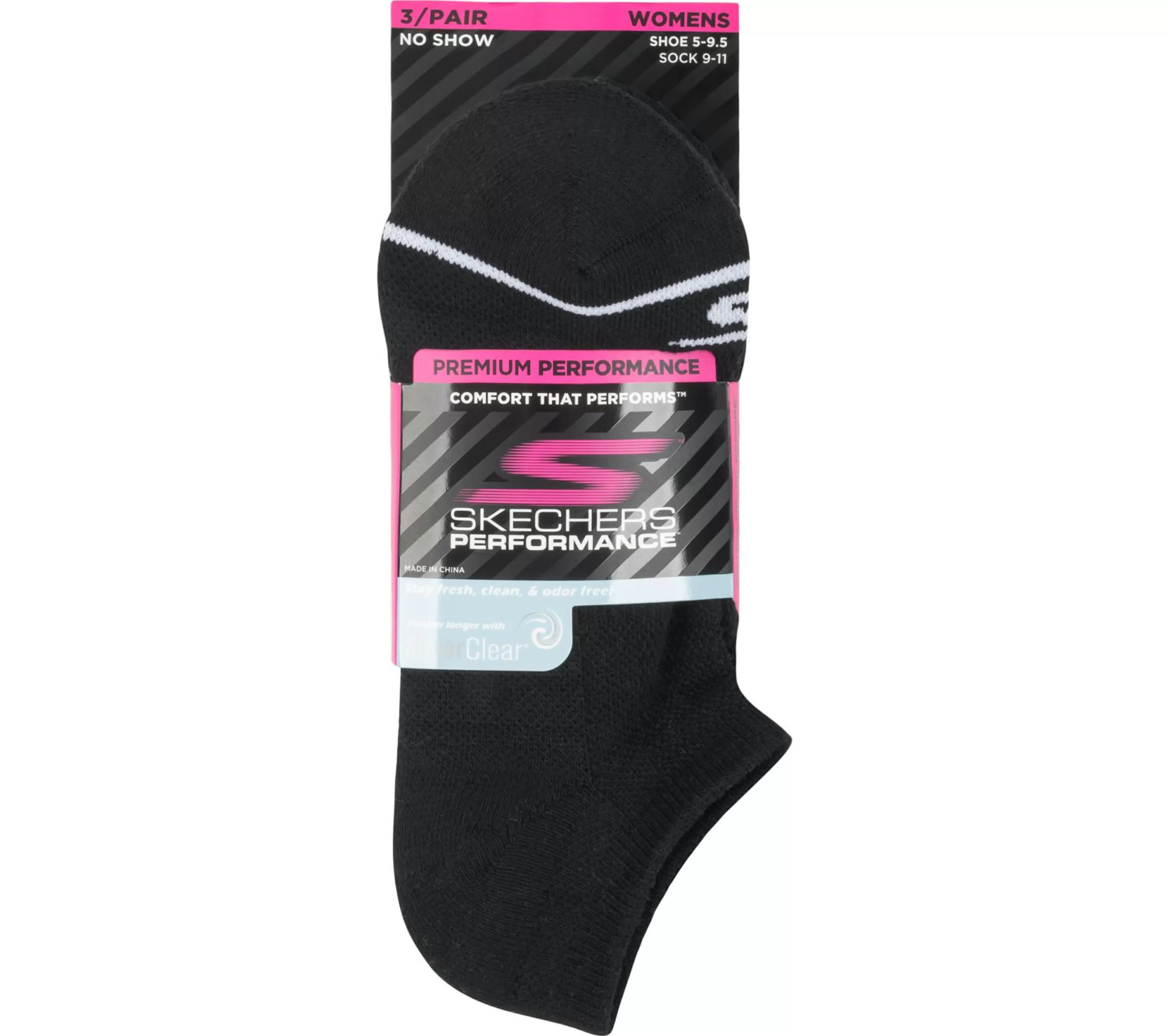 No Show Premium Basic Socks - 3 Pack*SKECHERS Discount