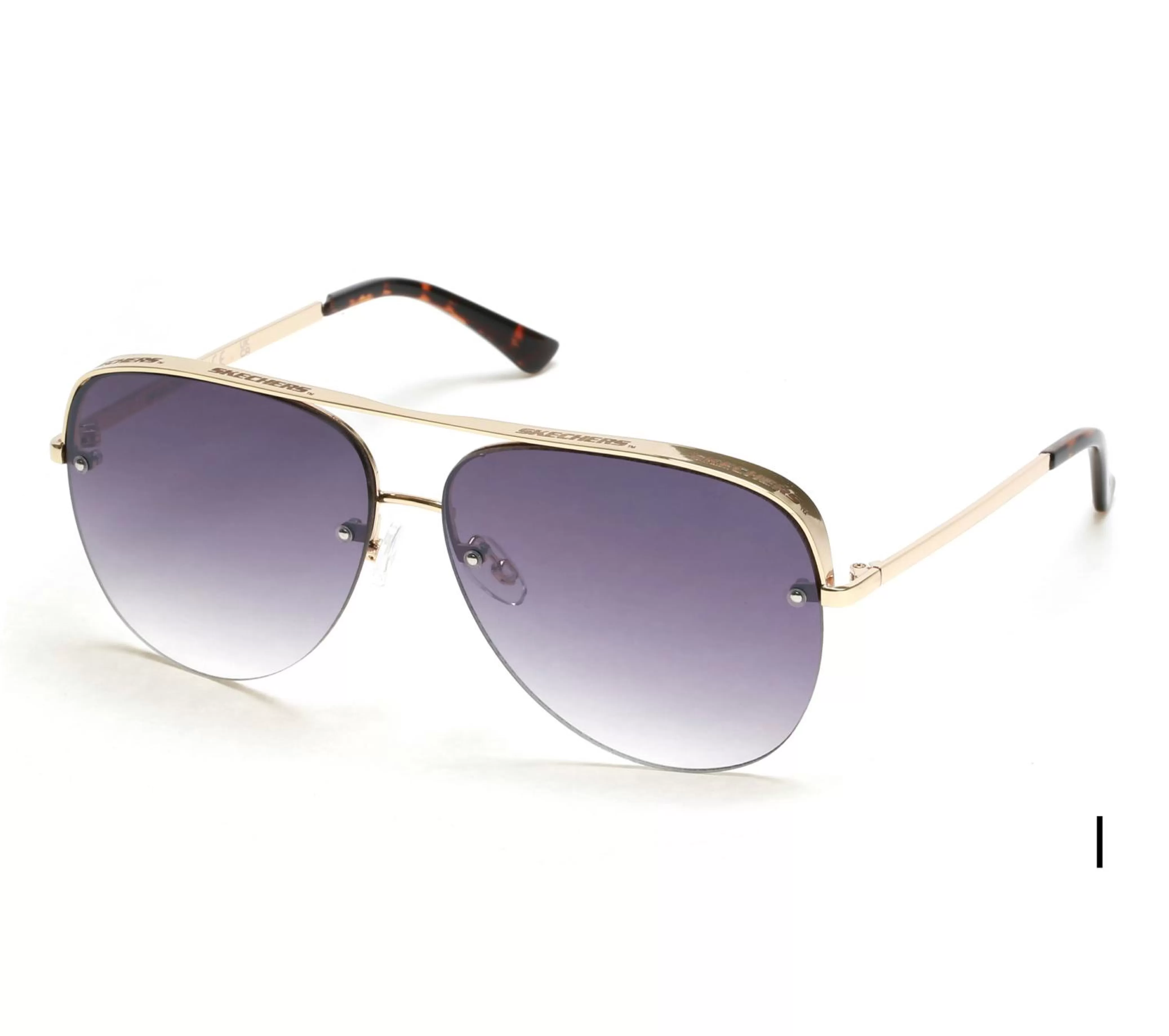 Semi-Rimless Metal Aviator*SKECHERS Clearance