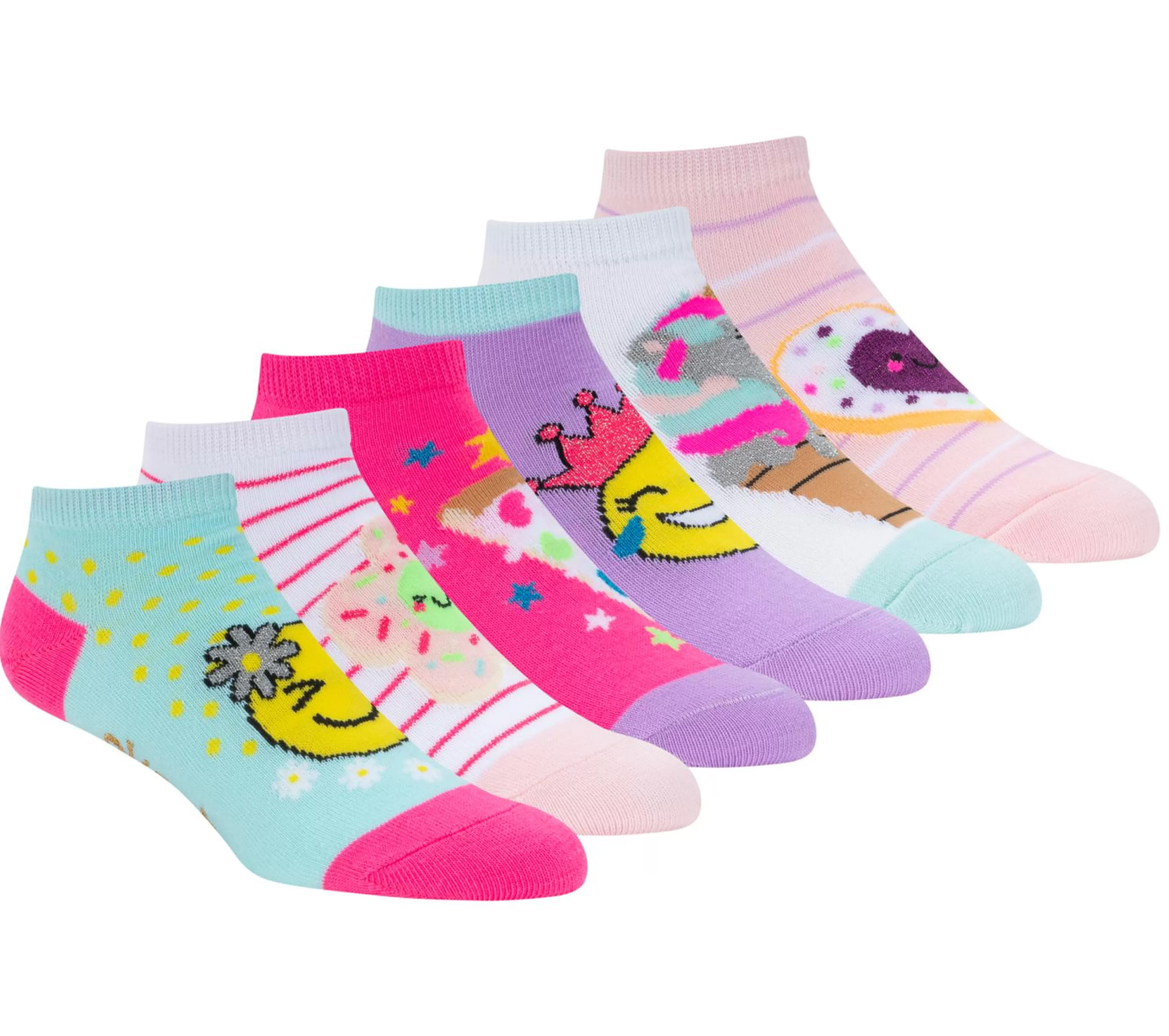 Smiley Floral Socks - 6 Pack*SKECHERS Fashion