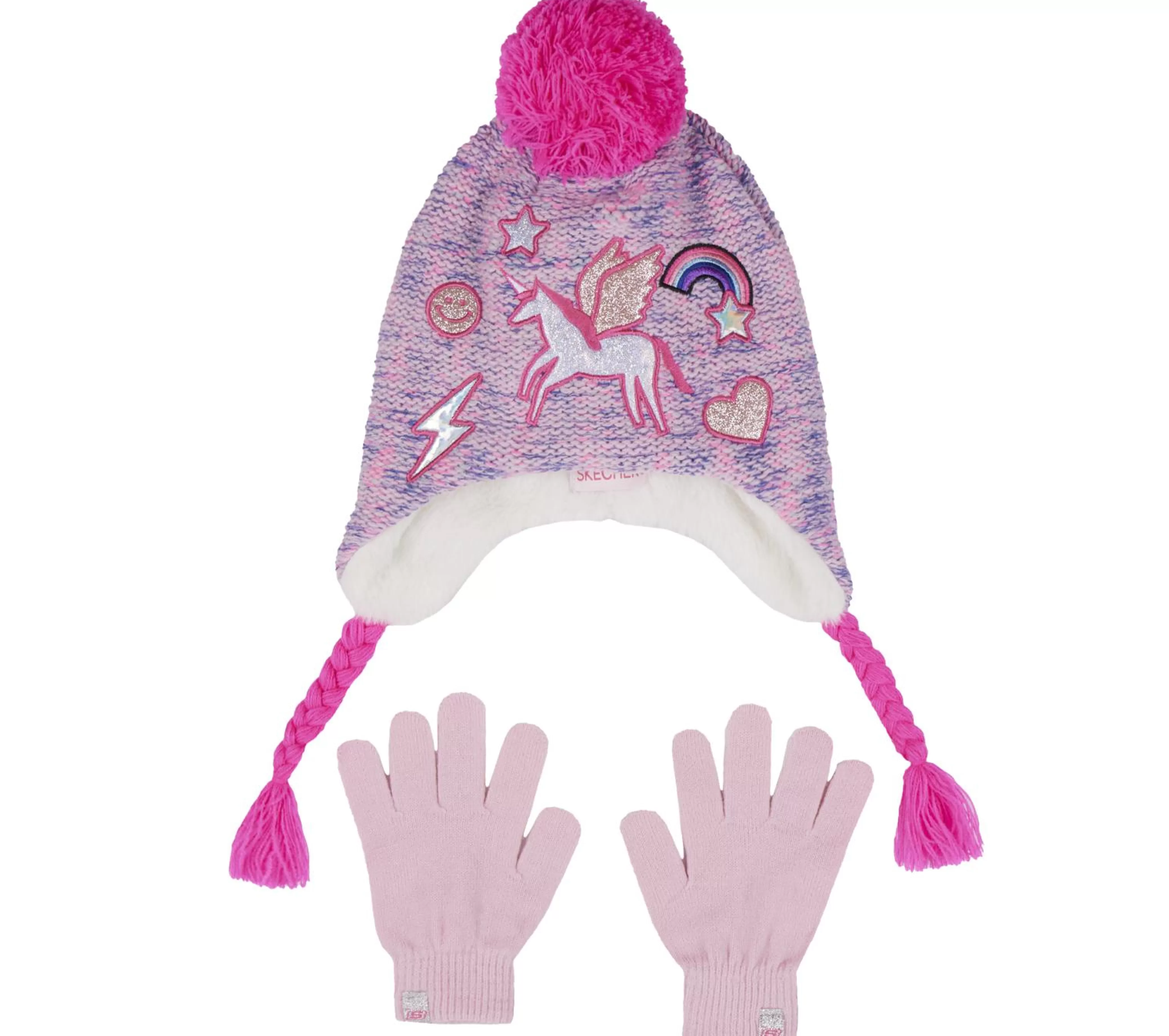 Unicorn Embroidery Hat And Glove Set*SKECHERS New